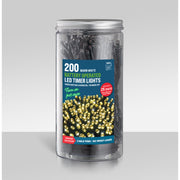 Timer Lights LED 200 Battery Operated In Jar Assorted 4