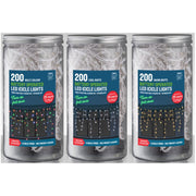 Timer LED Icicle Lights 200 B/OP In Jar Assorted