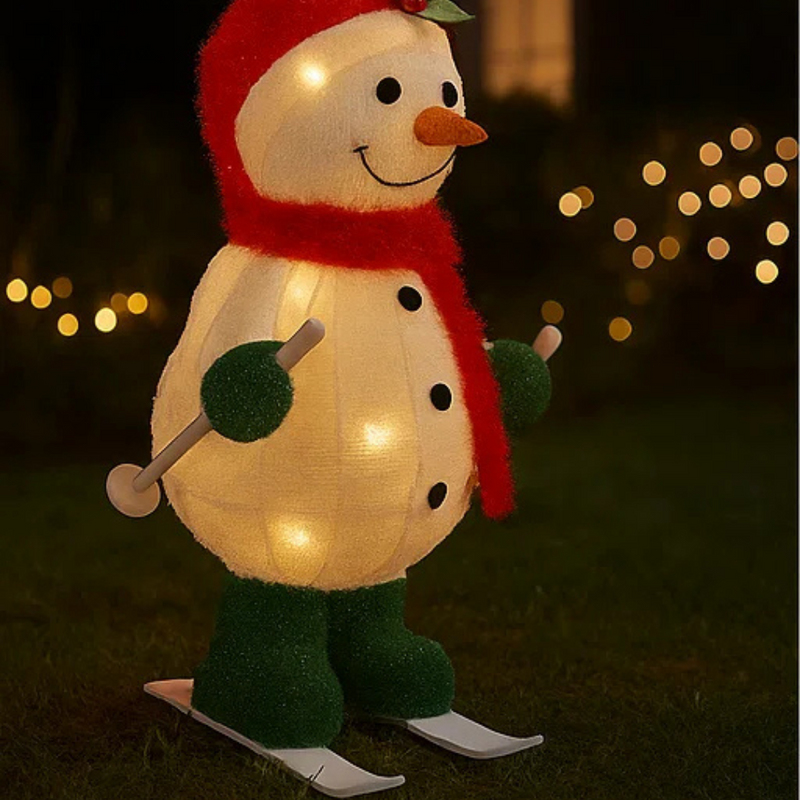 LED Skiing Animated Snowman