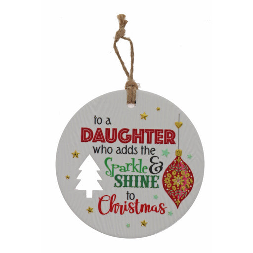 Daughter seasonal wall plaque bright palette