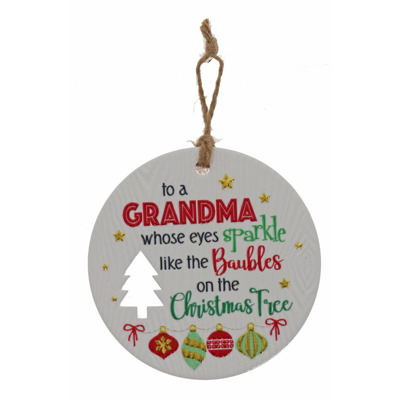 Grandma festive plaque with stars and gentle color