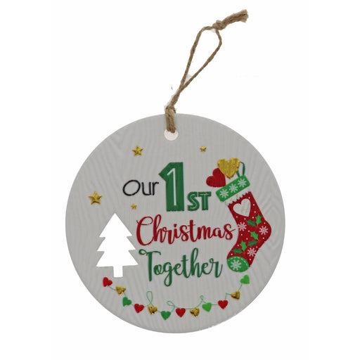 Our first Christmas together wall plaque