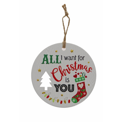 Romantic holiday wall sign All I Want Is You