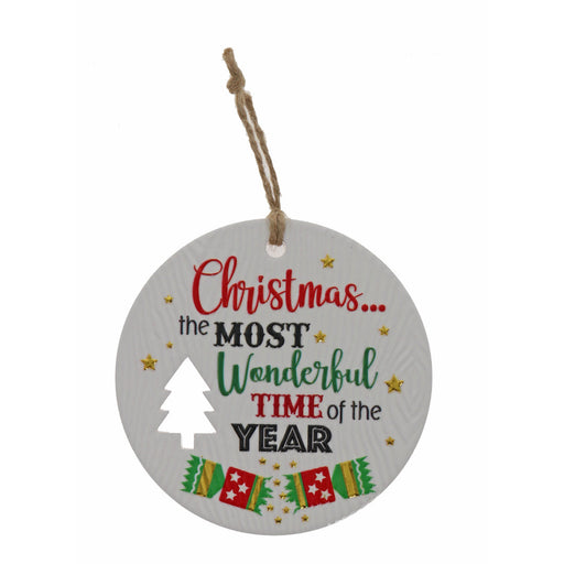 Most Wonderful Time holiday message plaque