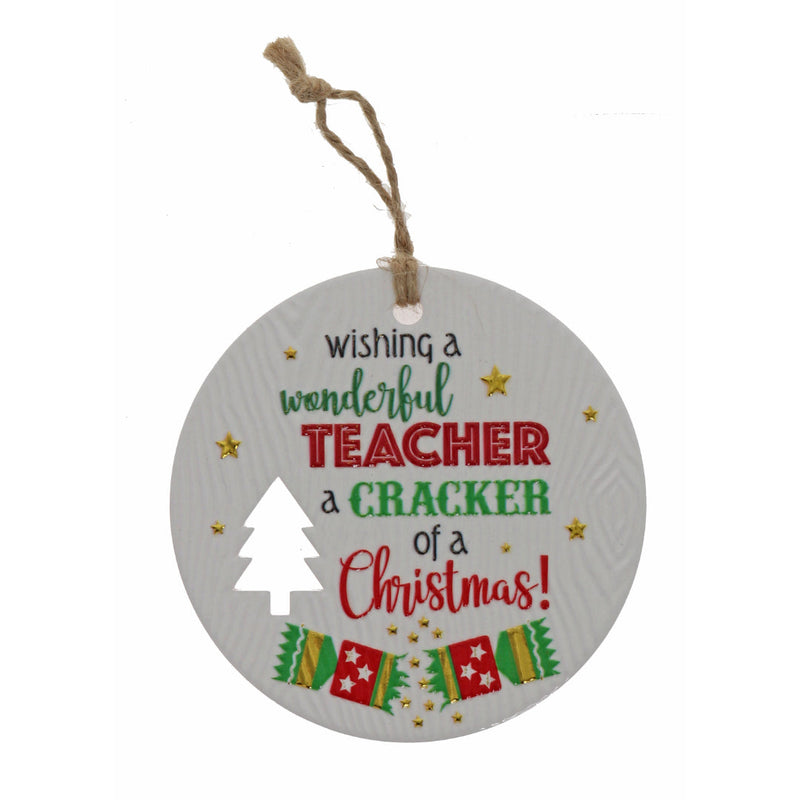 Teacher appreciation Christmas wall plaque