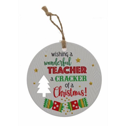 Teacher appreciation Christmas wall plaque
