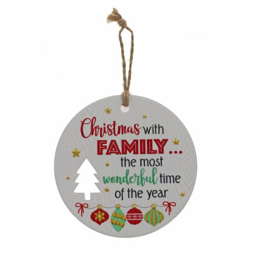 Family is wonderful holiday wall sign
