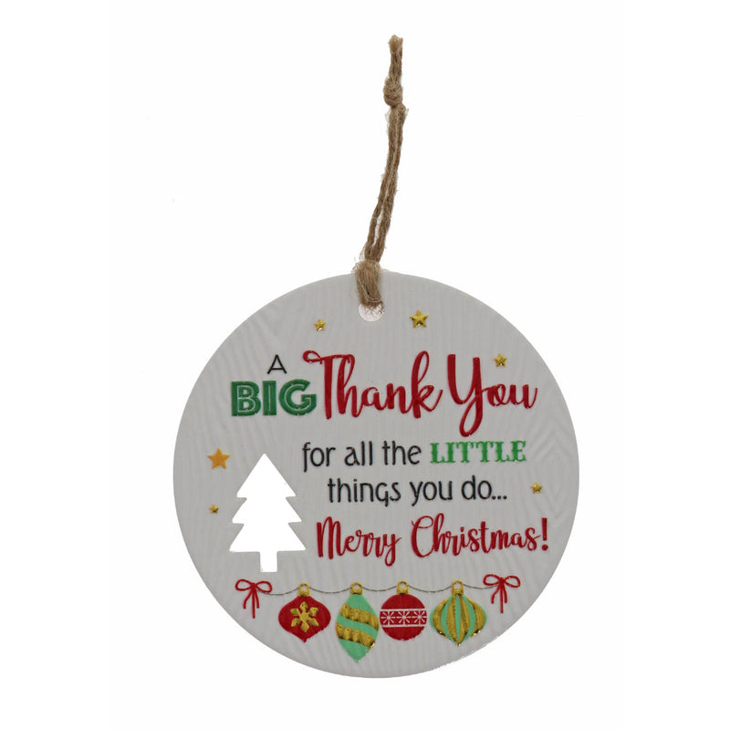 Thank You festive message wall plaque
