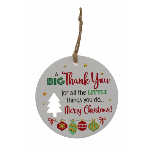 Thank You festive message wall plaque