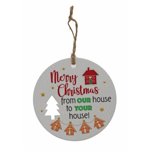 From our house to yours festive greeting plaque