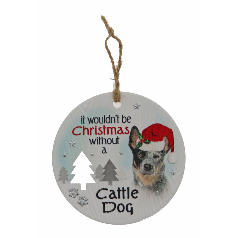 Australian Cattle Dog holiday plaque rustic style