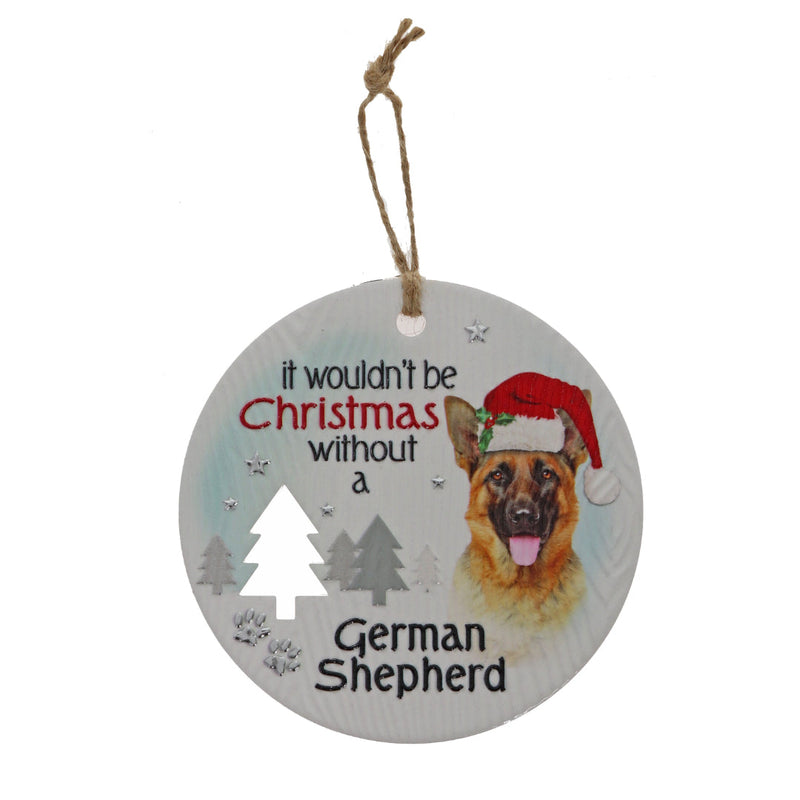 German Shepherd festive wall plaque with classic motifs