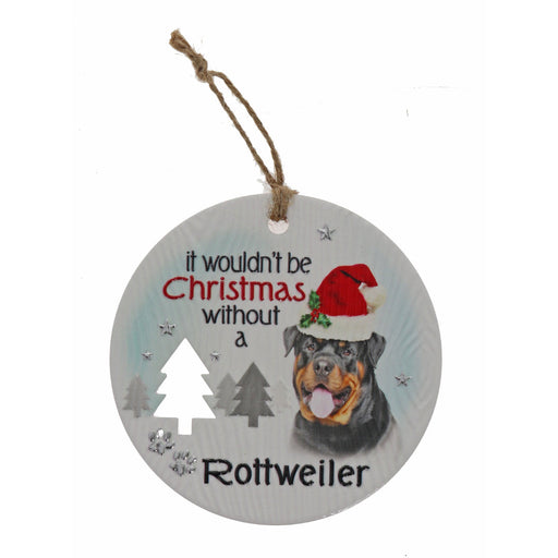 Rottweiler festive wall plaque in classic colors