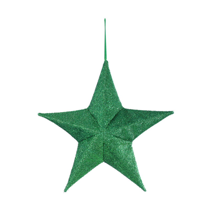 Pop-Up Tinsel Garden Star 40cm Assorted 2