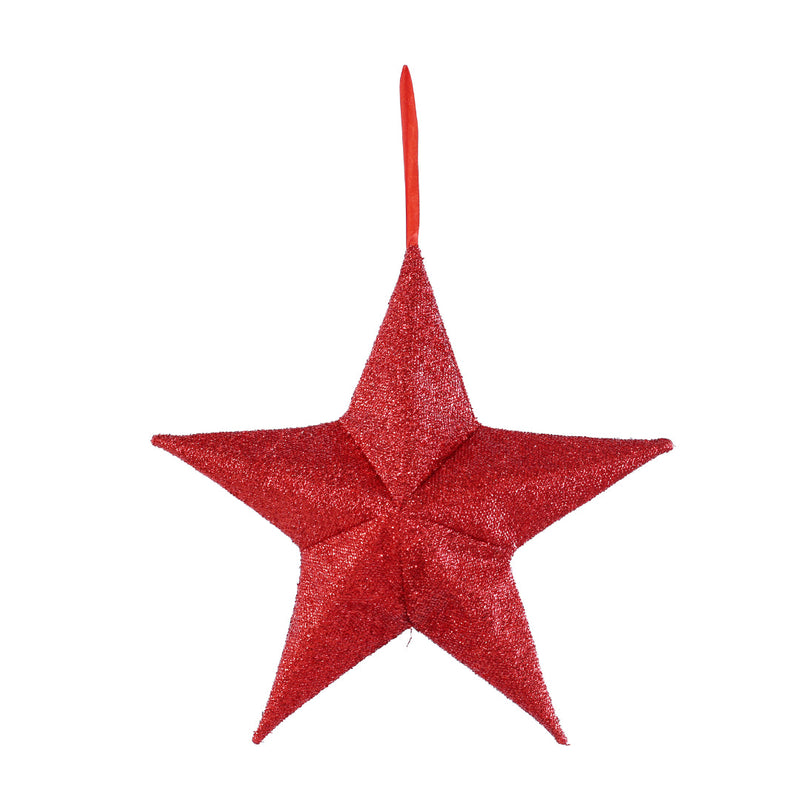 Pop-Up Tinsel Garden Star 40cm Assorted 3