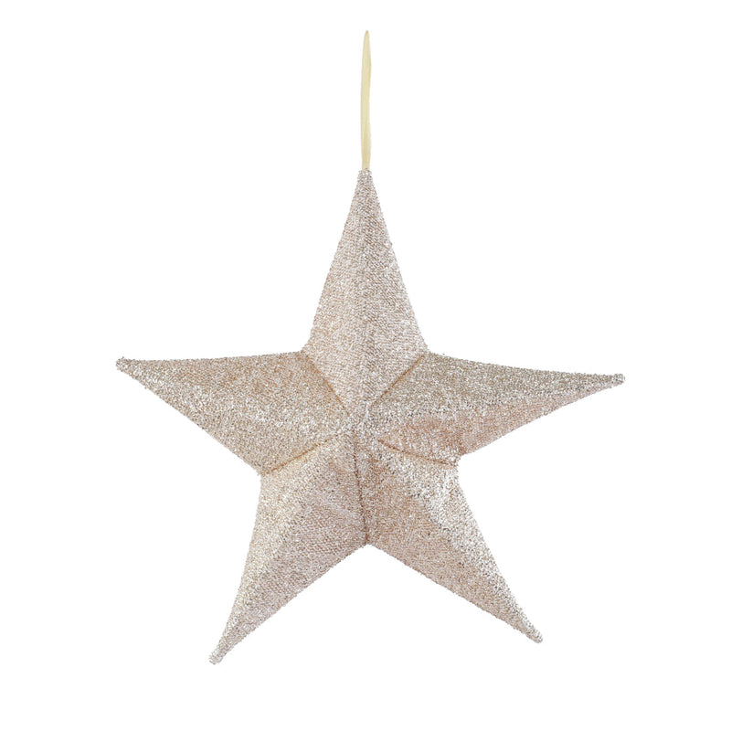 Pop-Up Tinsel Garden Star 40cm Assorted 4