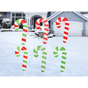 Candy-Cane Yard Signs Corflute 6pk