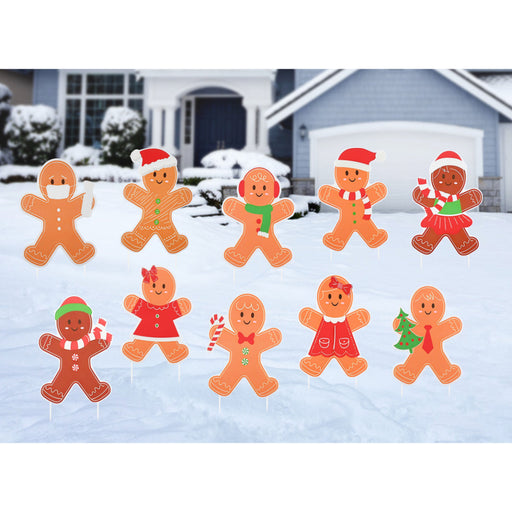 Gingerbread Yard Signs Corflute 10pk