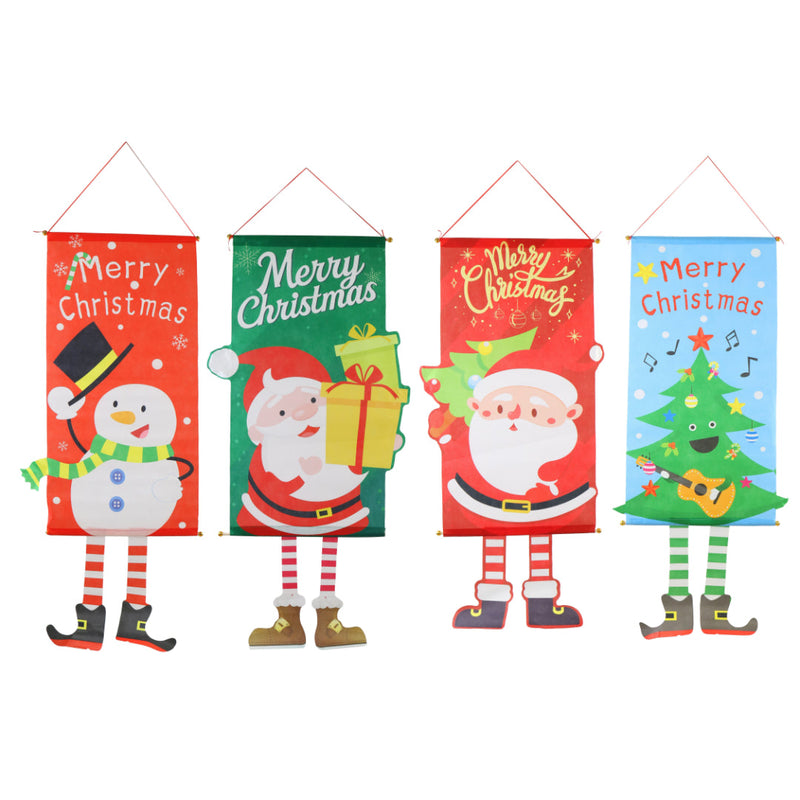 Christmas Banner w/Legs Printed 110cm Assorted