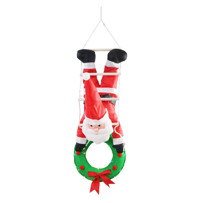 LED Nylon Santa Hang Up Timer Battery Operated Assorted 3