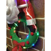 LED Nylon Santa Hang Up Timer Battery Operated Assorted 4
