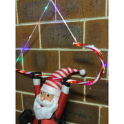 LED Nylon Santa Hang Up Timer Battery Operated Assorted 6