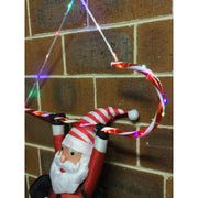 LED Nylon Santa Hang Up Timer Battery Operated Assorted 7