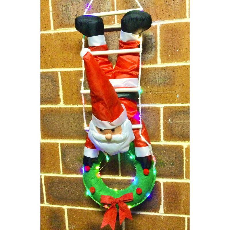 LED Nylon Santa Hang Up Timer Battery Operated Assorted 9