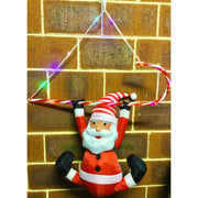 LED Nylon Santa Hang Up Timer Battery Operated Assorted 10