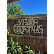 Metal Merry Christmas Metal Fancy Font Sign Assorted 5