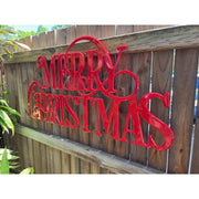 Metal Merry Christmas Metal Fancy Font Sign Assorted 6