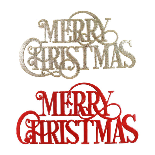 Metal Merry Christmas Metal Fancy Font Sign Assorted