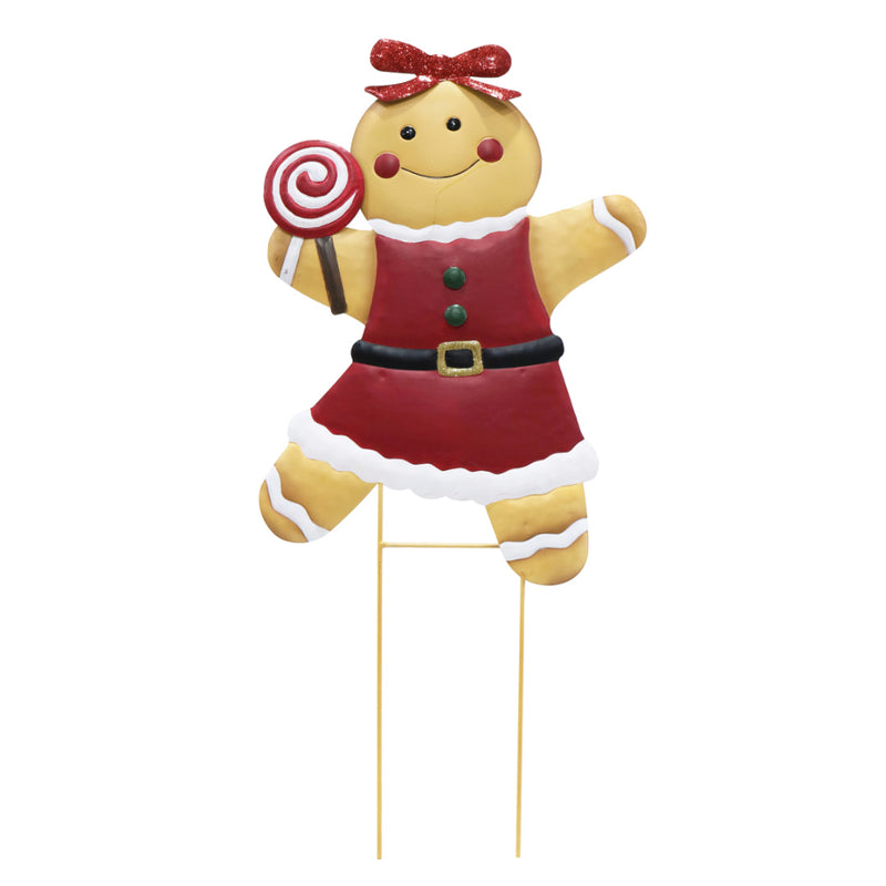 Metal Gingerbreadman Yard Deco Assorted 3