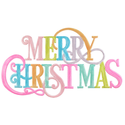 Macaron Merry Christmas Metal Sign 118x51.5cm
