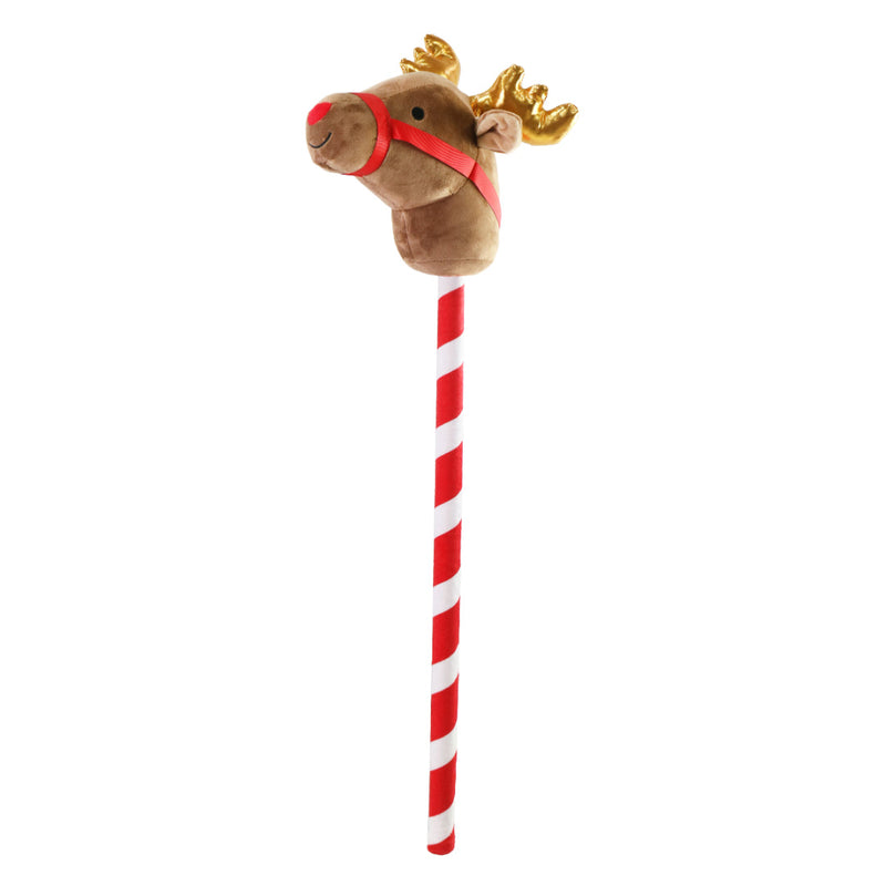 Christmas Riding Reindeer Stick Assorted 4