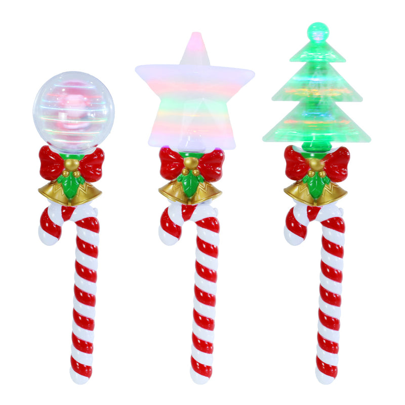LED Candy Cane Spinner Batt Inc SRT Assorted