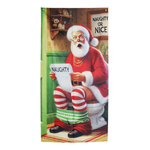 Santa Bathroom Door Banner 90x180cm
