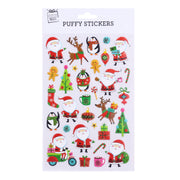 Christmas Gold Foiled Puffy Stickers Assorted 2