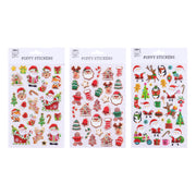 Christmas Gold Foiled Puffy Stickers Assorted