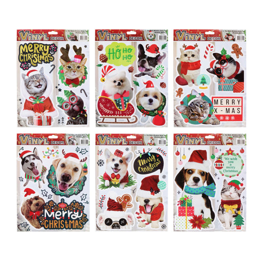 Funky Christmas Pet Stickers Assorted