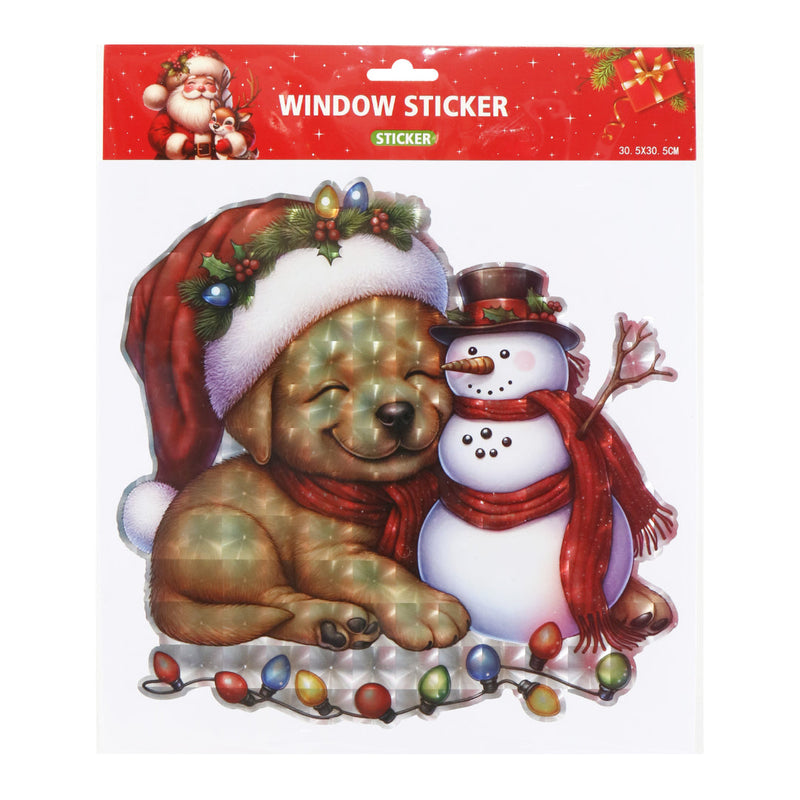 Window Cling Christmas Pet Laser Assorted 5