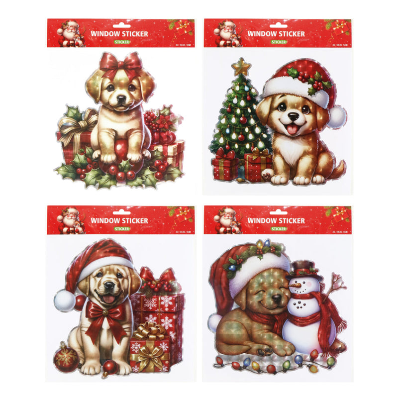 Window Cling Christmas Pet Laser Assorted