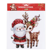 Window Cling Santa Laser Assorted 2