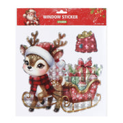 Window Cling Santa Laser Assorted 5