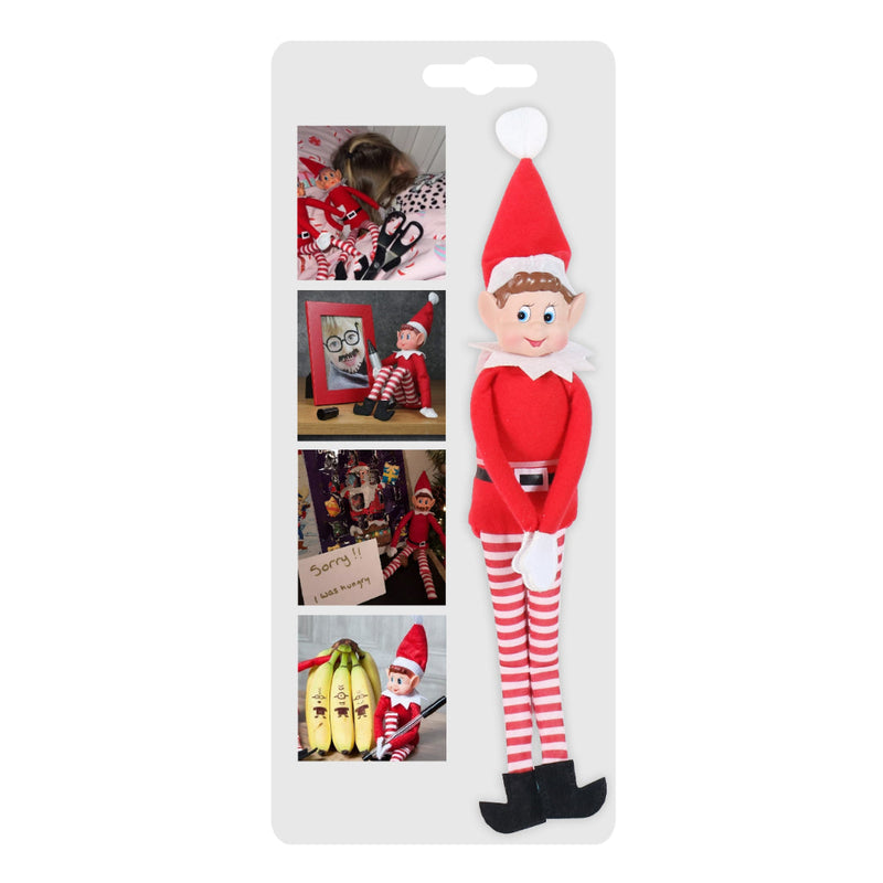 Elf Doll Mischiev-Elf Posable Tie-Card