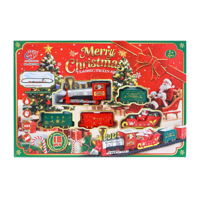 Christmas train set 15 piece festive decoration