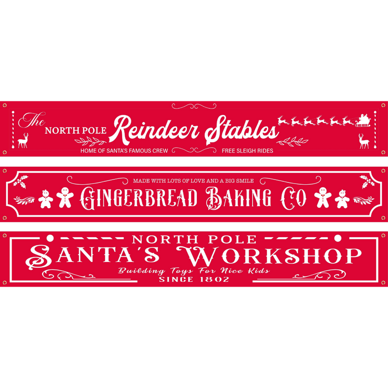 Assorted traditional Christmas banner 210cm
