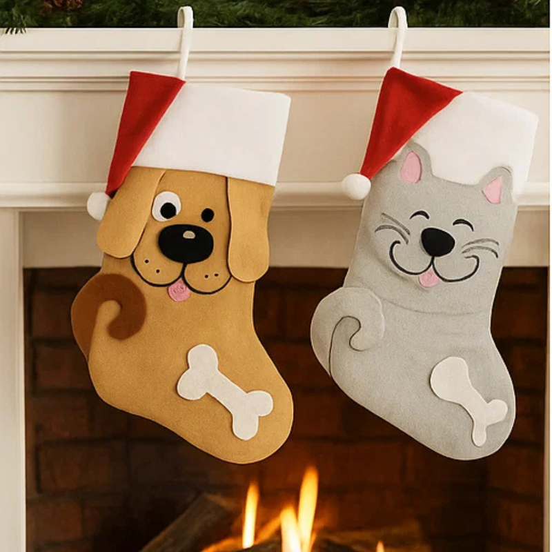 PET STOCKING FELT 42cm