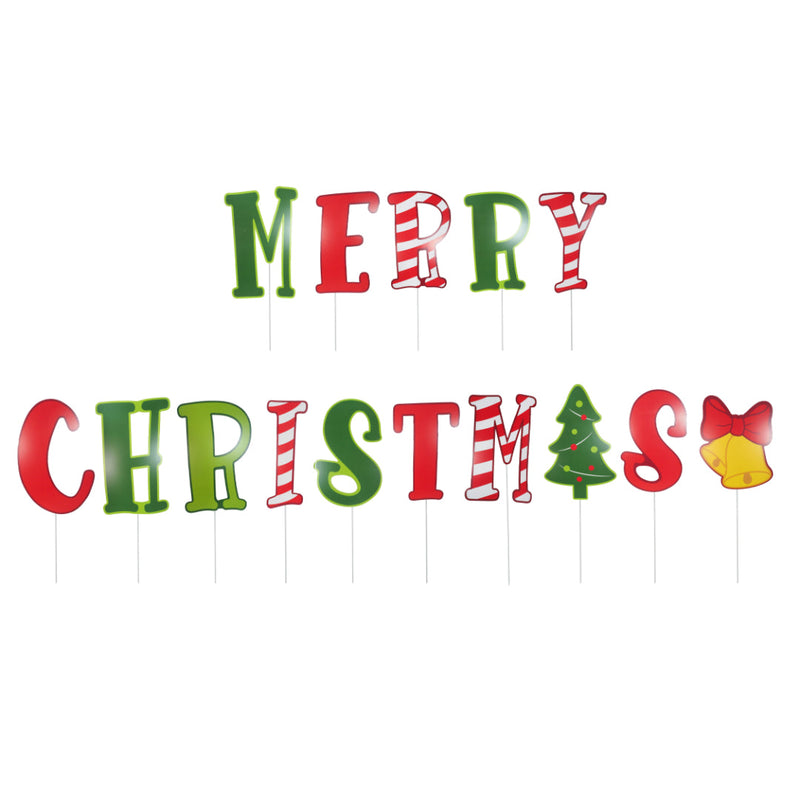 Merry Christmas Yard Sign Corflute 15pk