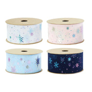 Ribbon Iridescent Snowflake 38mmx3m Assorted